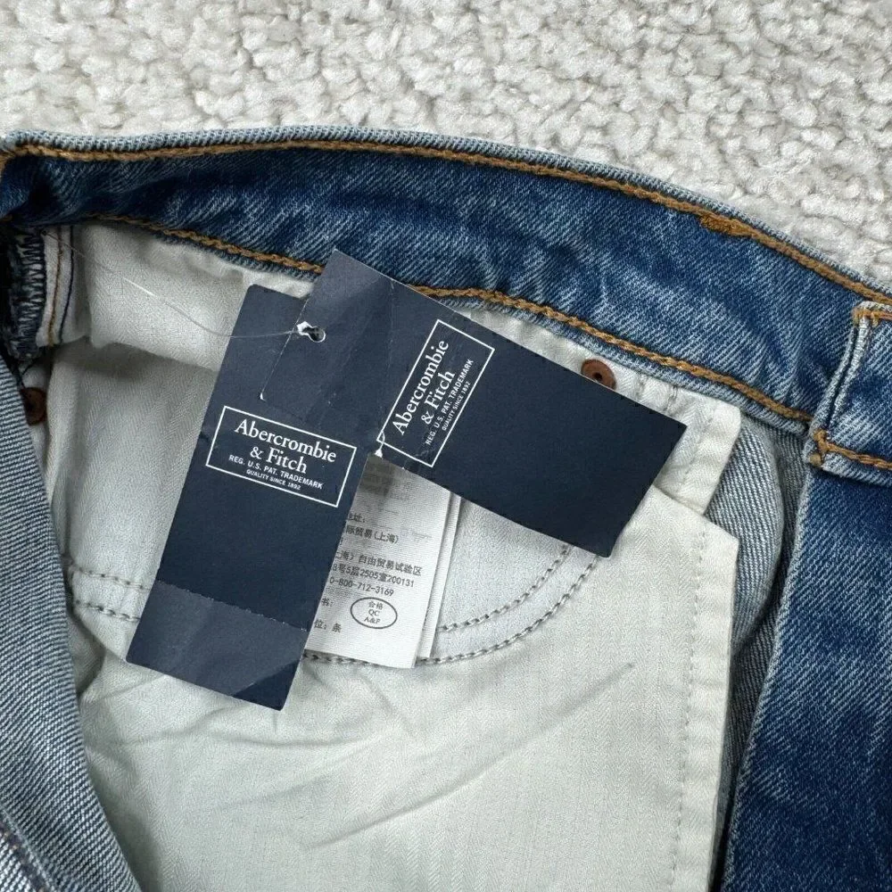 Abercrombie & Fitch Ultra High Rise Kick Flare Jean Distressed NEW